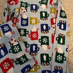 Hanna Andersson Size 12 Multicolor Holiday Mug Print Kids Pajamas